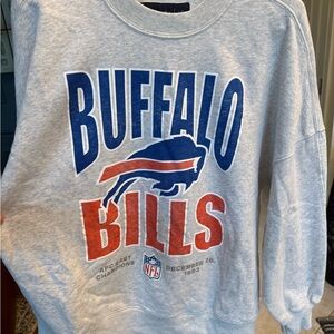 Abercrombie & Fitch Gray Sweatshirt with Blue and Red Accents